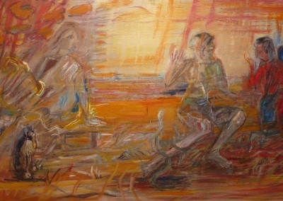 I M.Orphée et Euridice 2016 huile sur toile 130x81cm